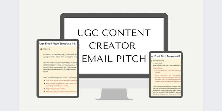 2 UGC CONTENT CREATOR EMAIL PITCHES