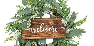 20 Inch Green Eucalyptus Wreath for Front Door