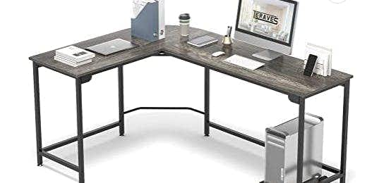 Teraves Modern L-Shaped Desk Corner Computer Desk