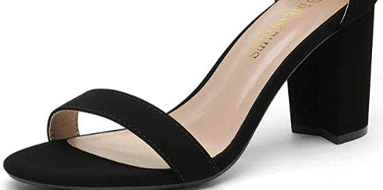 Women's Chunk Low Heel Pump Sandals