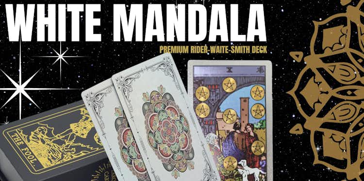 'Silver-White Mandala' Foil | Rider-Waite Tarot Card Deck
