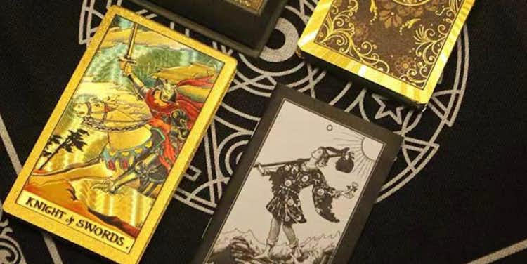 Gold Foil Rider-Waite-Smith Tarot Card Deck and Case | Shimmering Gold Foil