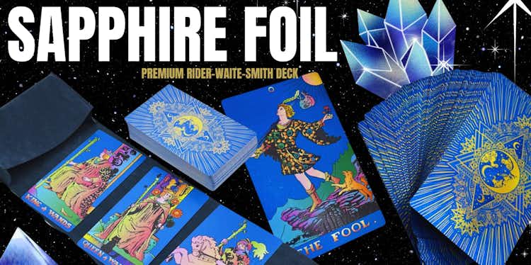 Sapphire Foil Tarot Card Set | Rider-Waite-Smith