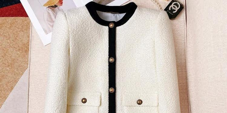 Black & Cream Tweed Blazer