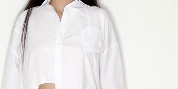 Upside down Pocket Loose White Shirt