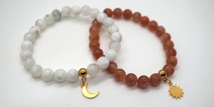 “Moon to my Sun” bracelet talisman set 
