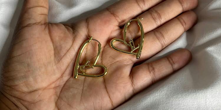 Lv heart earrings 