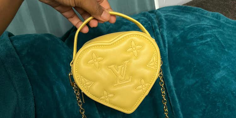 Heart shaped lv purse 