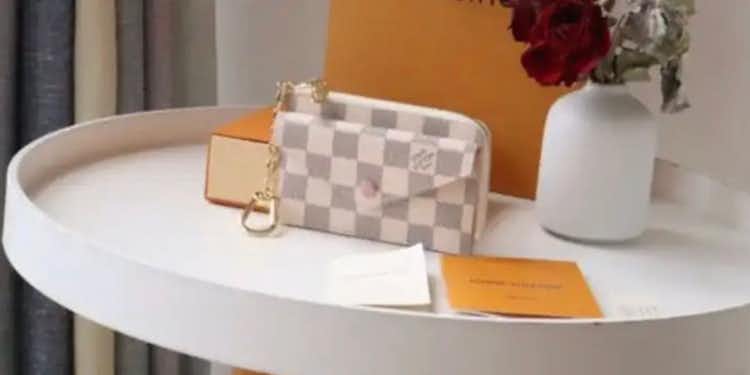Checkered LV Pouch