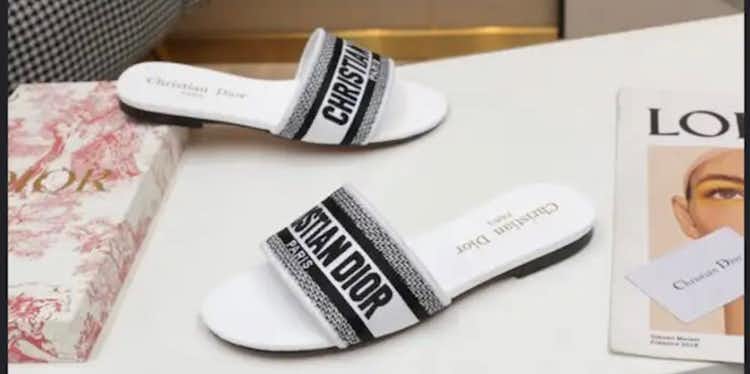 White Dior Sandals