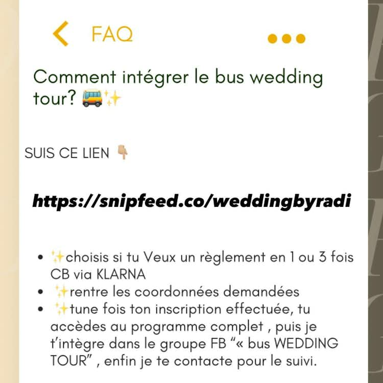 FAQ BUS WEDDING TOUR