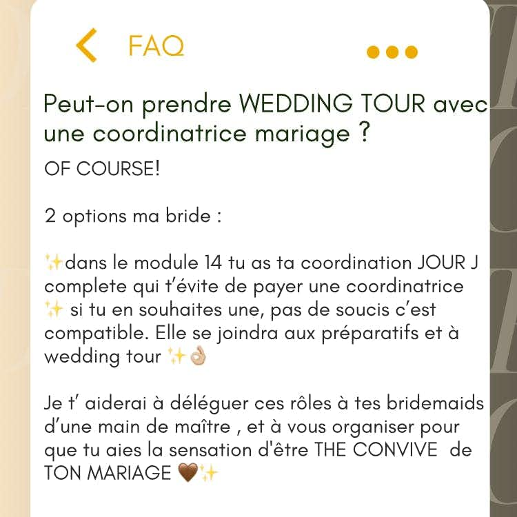 FAQ BUS WEDDING TOUR