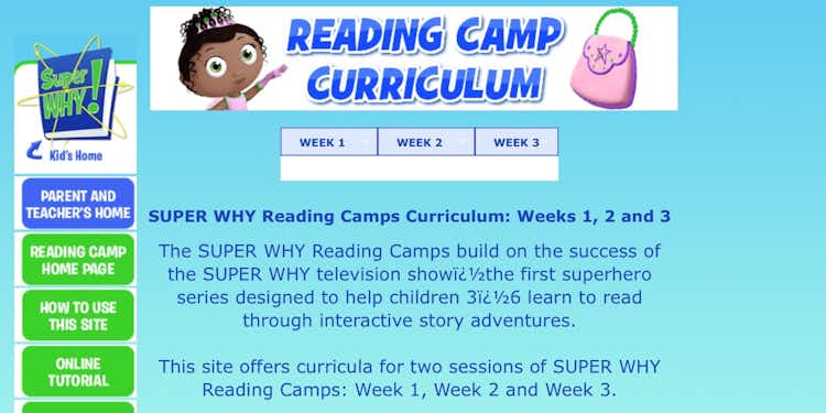 Super Why Summer Reading Camp 