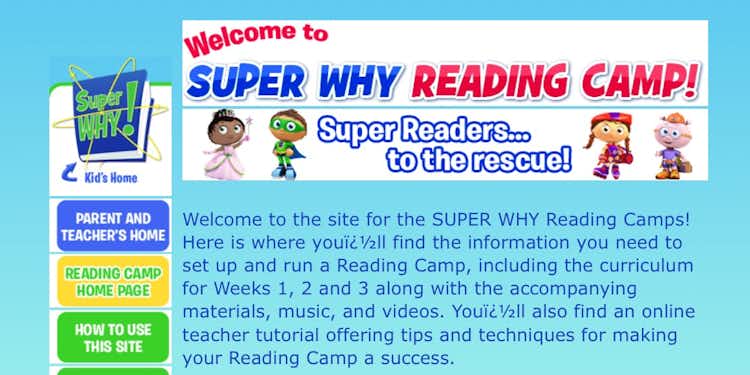 Super Why Summer Reading Camp 