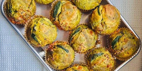 COLLAB: “Spicy Spinach & Cheese Muffins“
