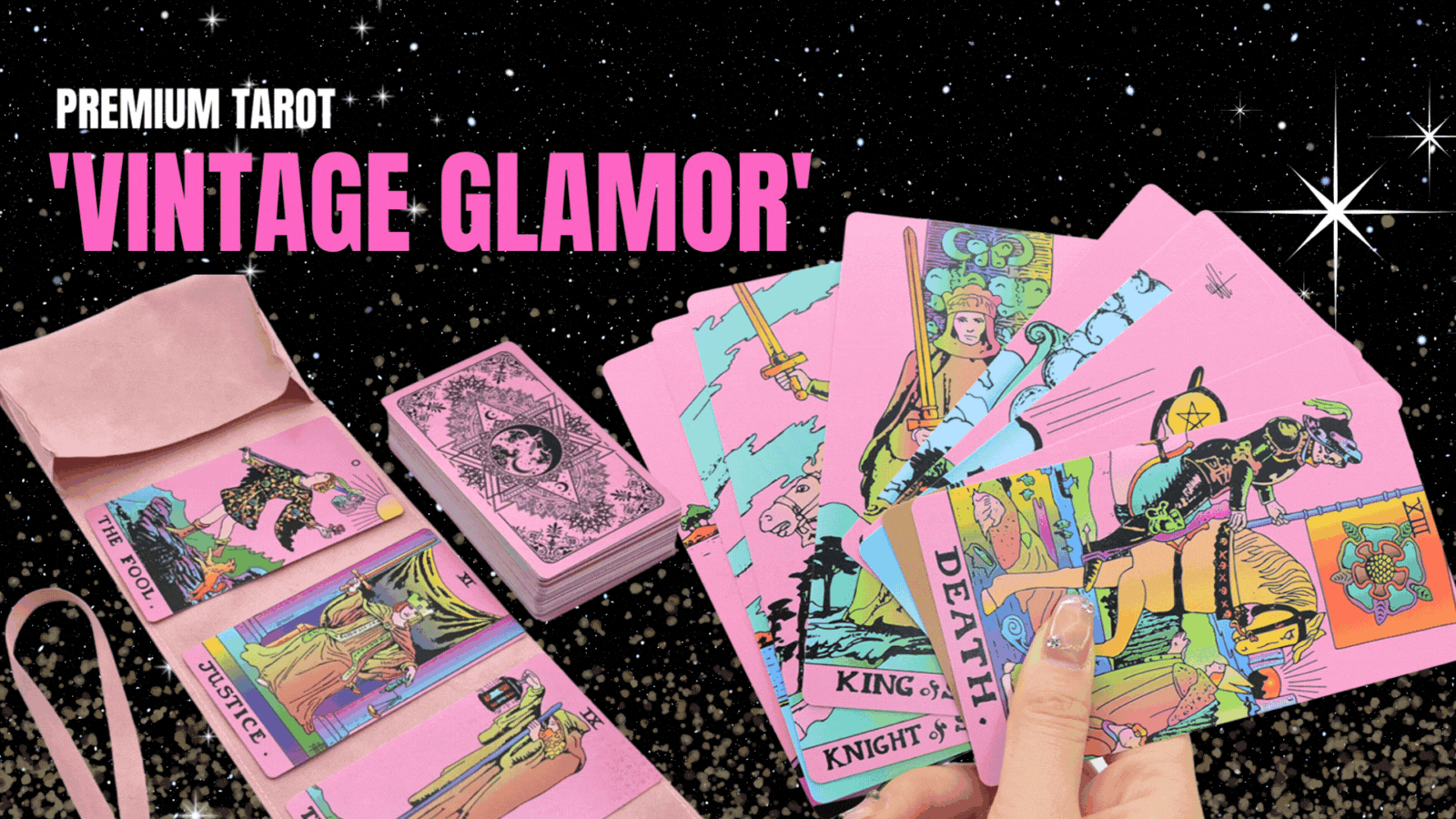 Premium Pink 'Vintage Glamor' Rider-Waite Deck