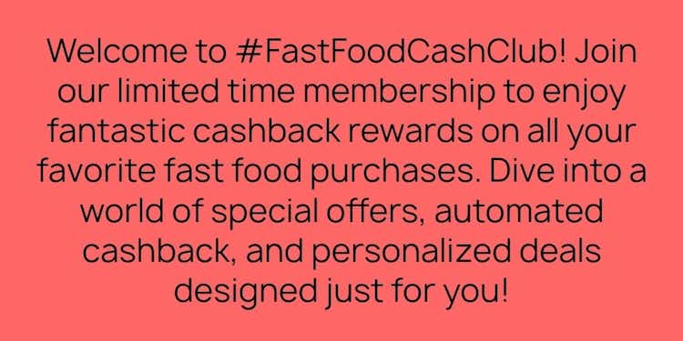 FAST FOOD CASH CLUB! 🍔🍟