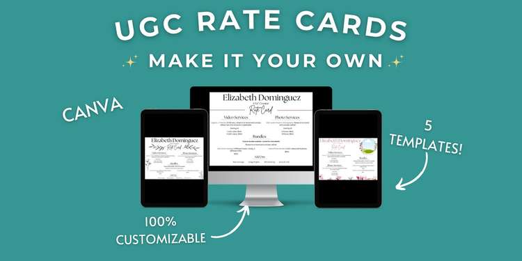 UGC Rate Cards *MAKE IT YOUR OWN*