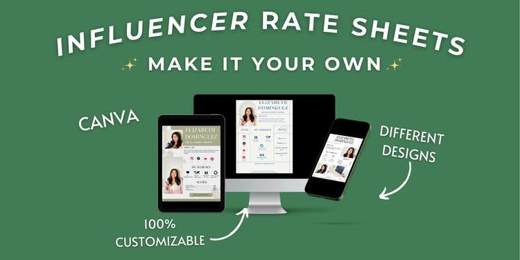 INFLUENCER Rate Sheets *MAKE IT YOUR OWN*