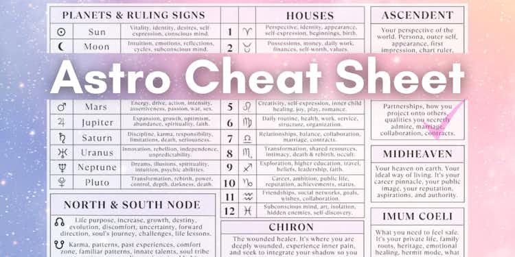 Astrology Cheat Sheet