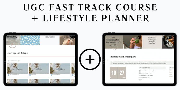 UGC FAST TRACK COURSE + LIFESTYLE NOTION PLANNER