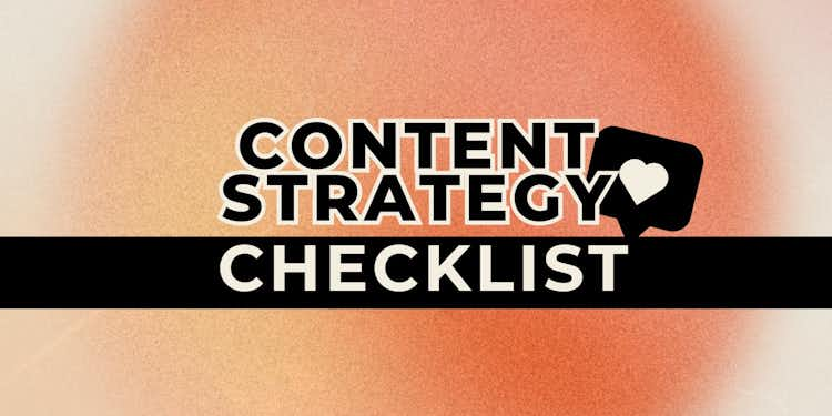 Content Strategy Checklist