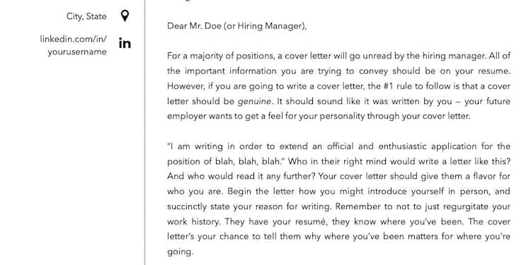 Cover Letter A4 - Word
