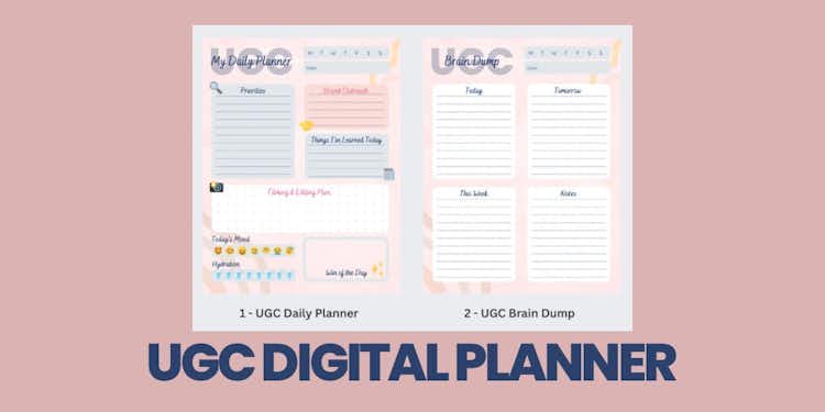 FREE 2-Page UGC Digital Planner