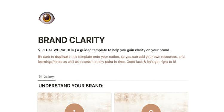 Get your Brand Clarity Digital Workbook!