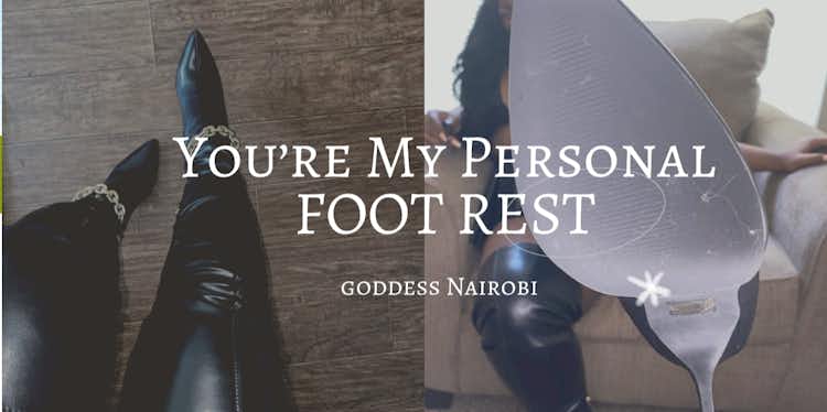 Ebony Goddess Makes You Her Footrest