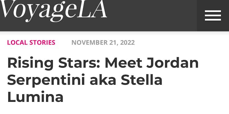 Rising Star: Stella Lumina ~ VoyagerLA Magazine Interview  