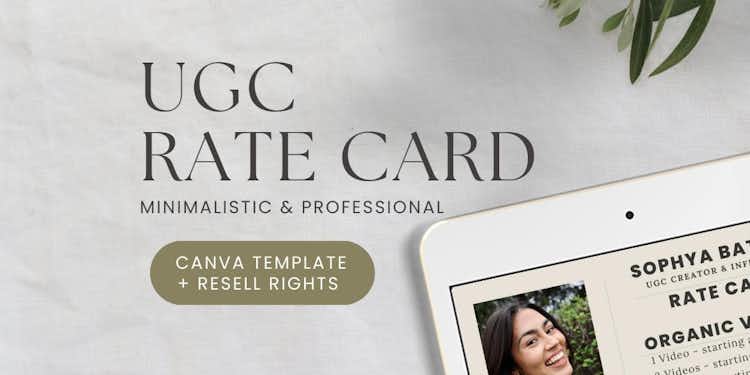 UGC Rate Card Template