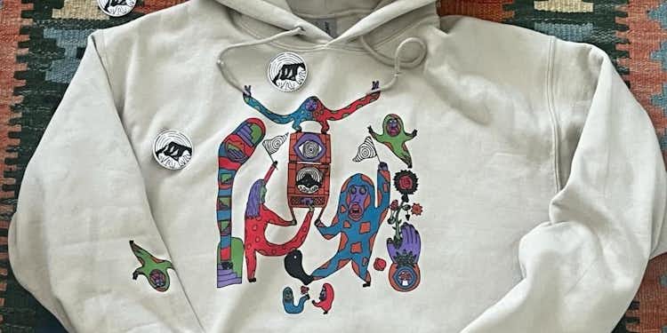 Listening party hoodie from bandcamp