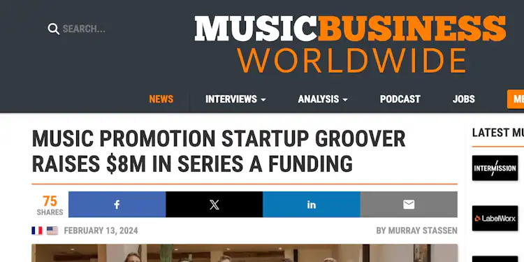 Music Business Worldwide on Groover