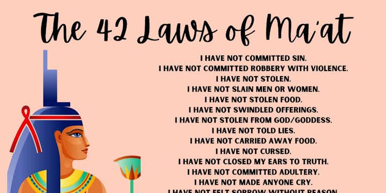 The 42 Laws of Ma'at (One Sheet PDF)