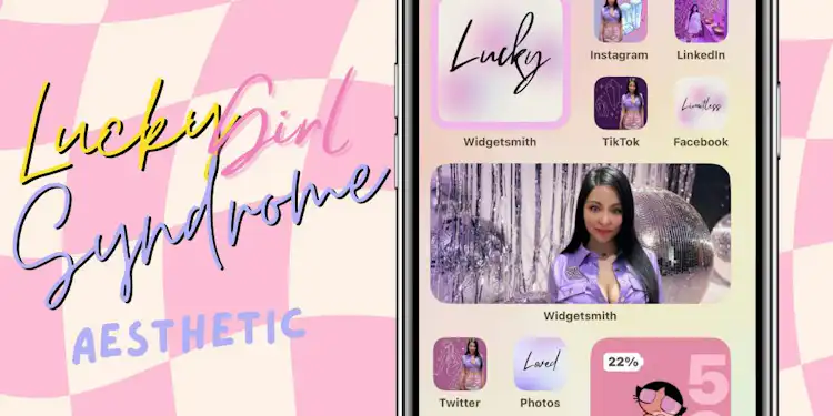 Lucky Girl Syndrome Aesthetic iPhone iOS Icons Pack