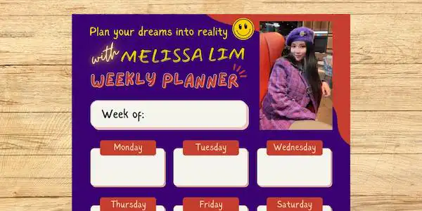 Plan your Dreams into Reality Stylish Weekly Planner