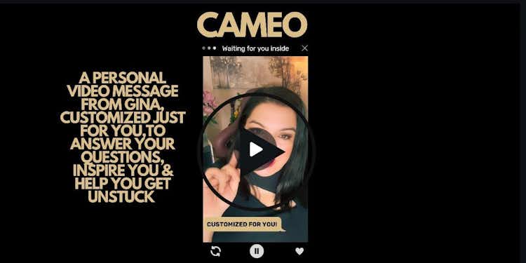 Get Your Personalized Success Advice Video From Gina on Cameo 