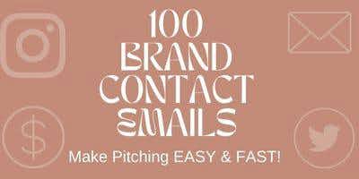 100 Brand Contact Emails! (Beauty, Jewelry, Apparel, & Lifestyle Brands)