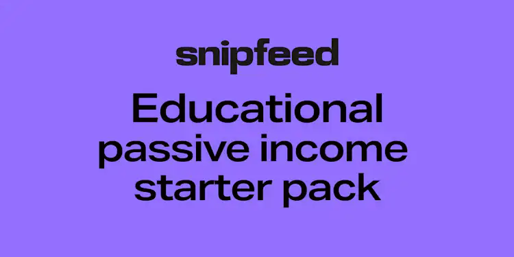 Educational creator passive income starter pack
