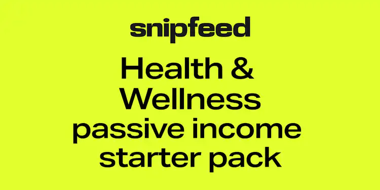 Health and Wellness passive income starter pack