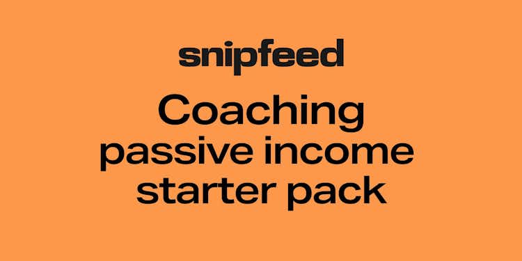 Coaching passive income starter pack
