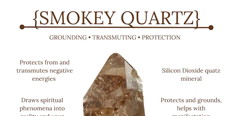 Smokey Quartz Crystal Feature