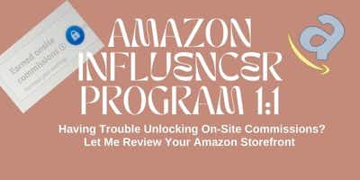 Amazon Influencer Program 1:1